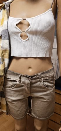 Zara kariertes Hemd Gr. XS Bershka Top Gr. S +  coole Shorts