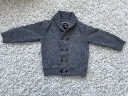 Gilet L.O.G.G. H&M gris avec coudières taille 12-18mois 