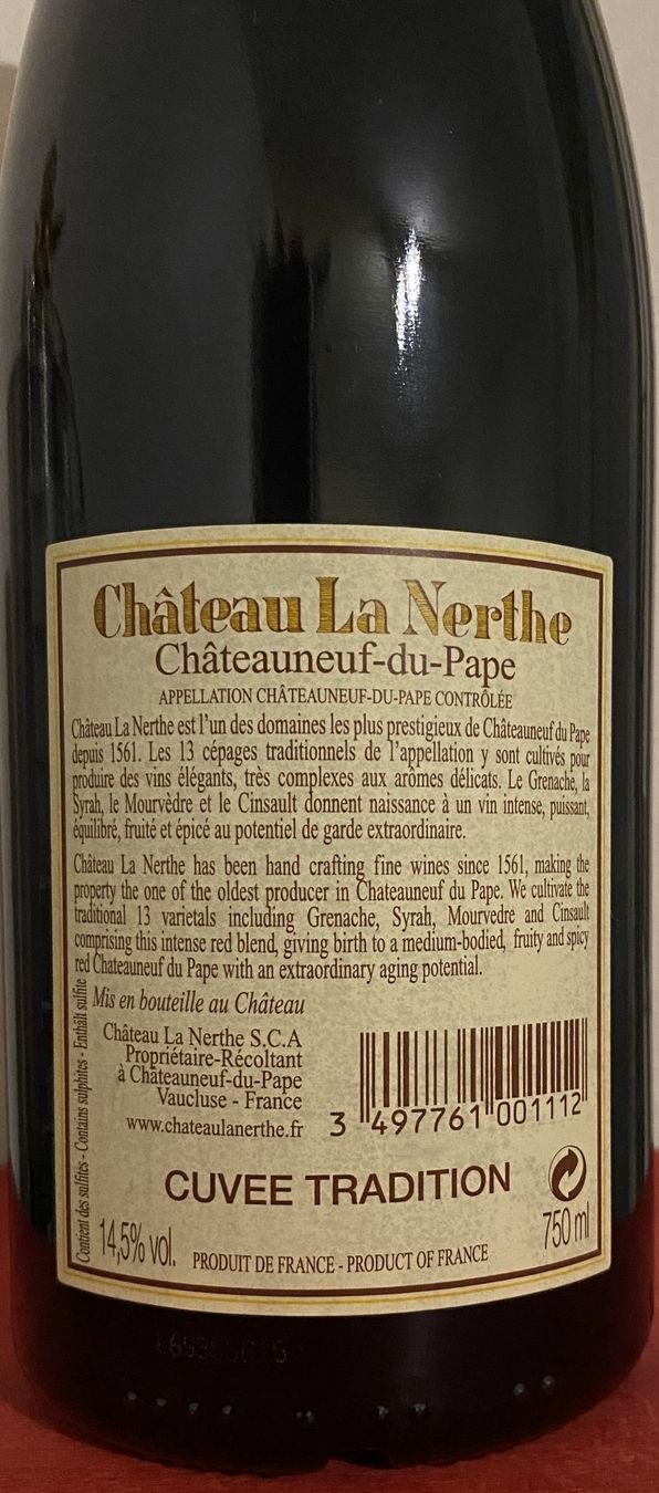 Vino: Chateauneuf-du-Pape  La Nerthe  2015 – Nuovo (secondo la descrizione) da Cully venduto da Forninho 2