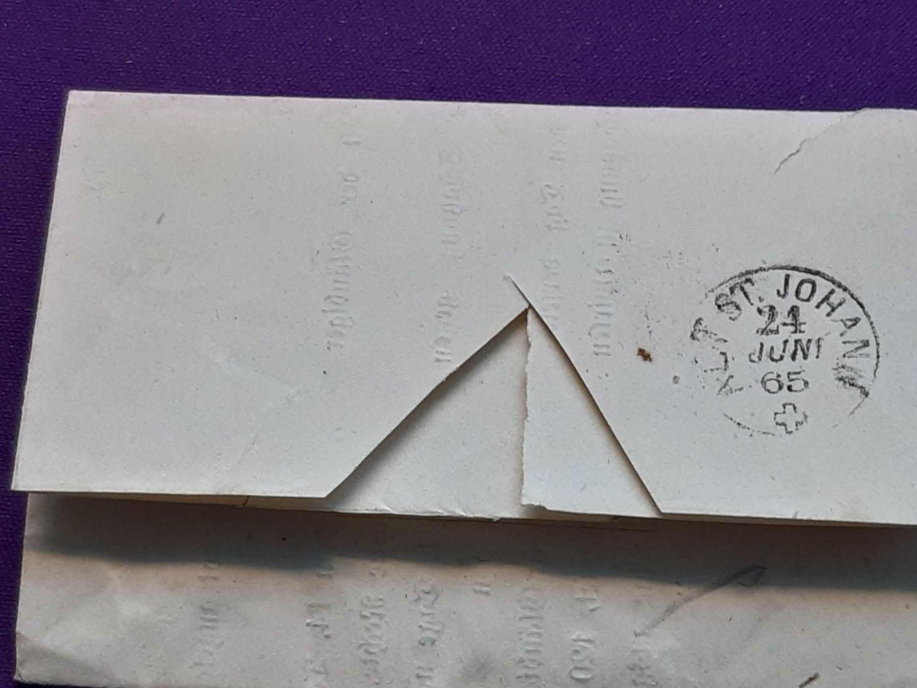 Alle Briefmarken: Superbrieflein nach ALT ST.JOHANN 1865 – Gebraucht aus Wangs von weisstannen01 2