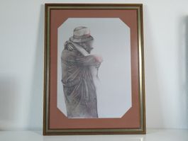 vintage grosse Bruno Bruni Lithographie Amanti