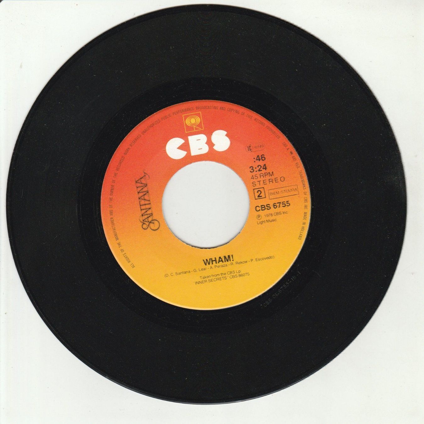 Schallplatten: Santana - Well all right 7" Vinyl 1978 – Gebraucht aus Tübach von JamesStone 3