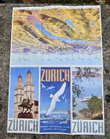 50er/60er Jahre Faltprospekt ZÜRICH panorama & plan