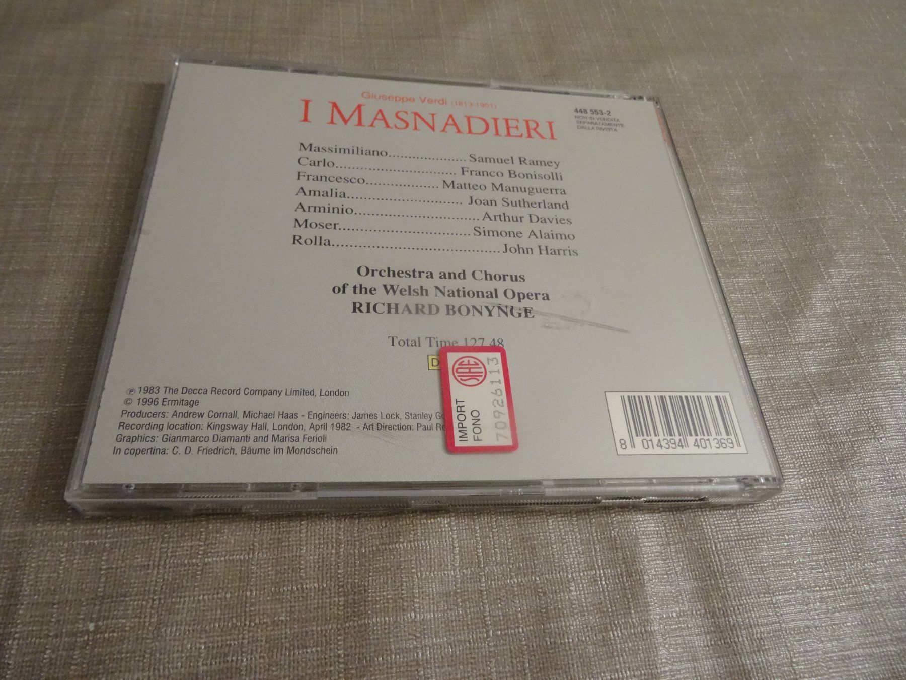 CD: Giuseppe Verdi - I Masnadieri CD – Usato da Olten venduto da Disc-Ausverkauf 3