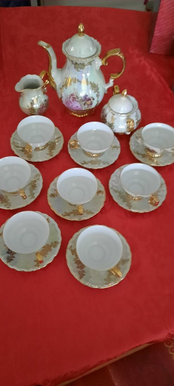 Set di piatti: ESSPRESSOSERVICE 8 TEILIG MIT GOLDRAND – Nuovo (secondo la descrizione) da castagnola venduto da Truchere 3
