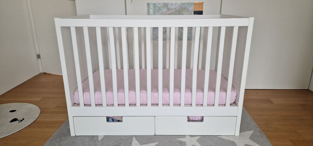 Hausbett Doppelbett Mit Dach & 2 Schubladen – 200x90cm Kinderbett, Weiß, Kiefernholz