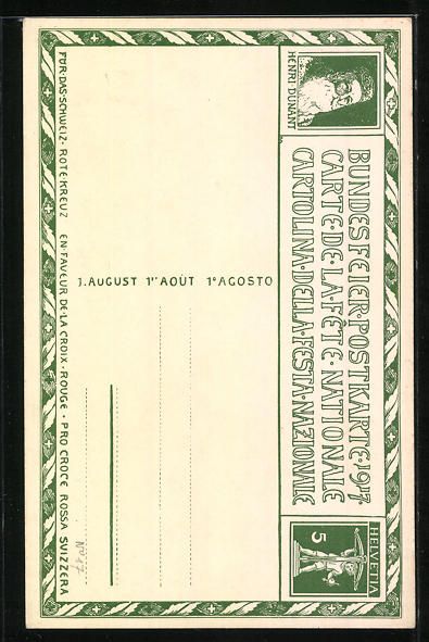 Cartes postales: Schweizer Bundesfeier 1917, Soldat und A – D'occasion à Berlin par bartko-reher 1