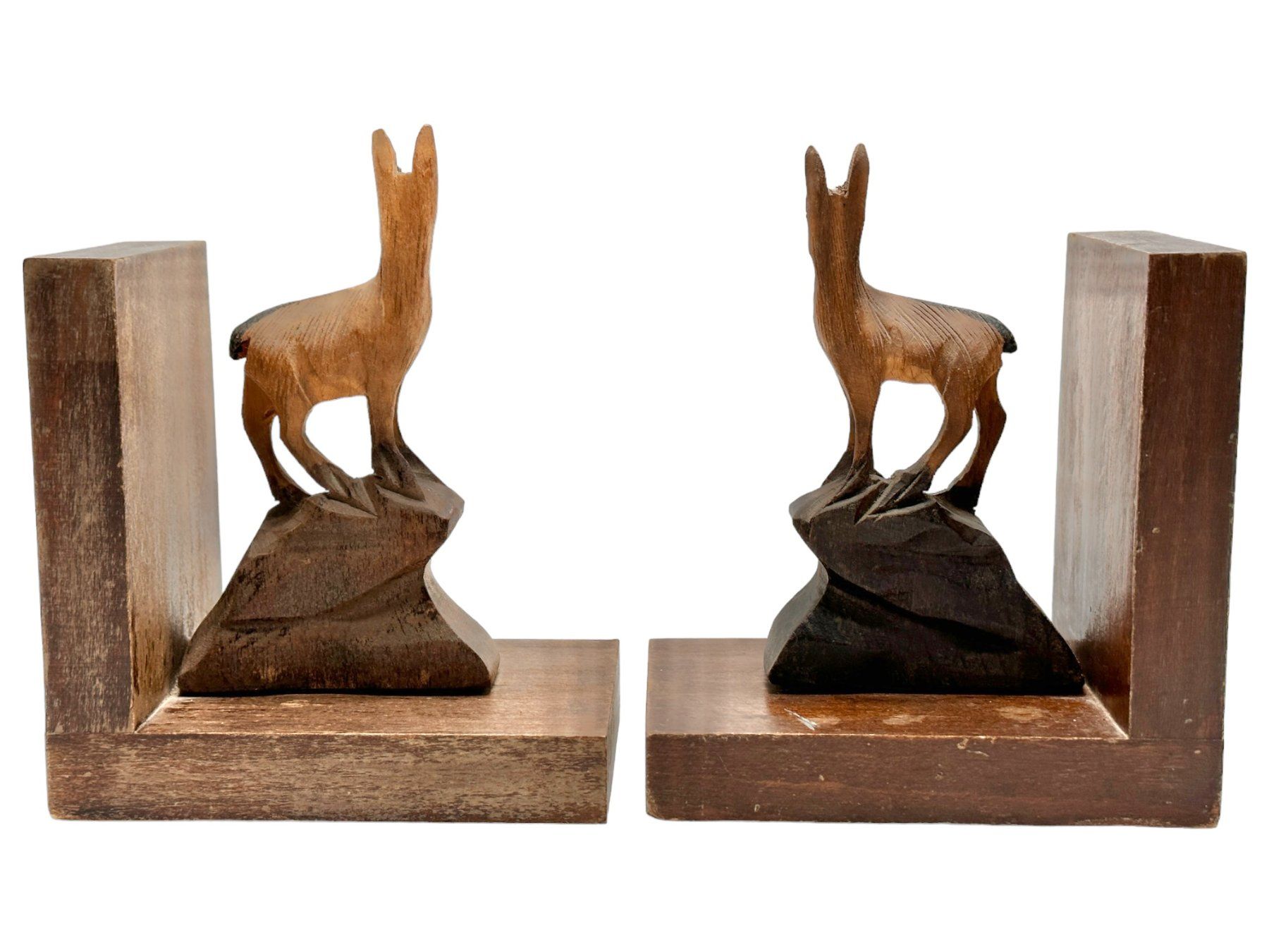 Altro in Decorazioni & Accessori: Serre-livres chevreuils sculptées Forêt-Noire. Signées – Usato da Morges venduto da vintix 2