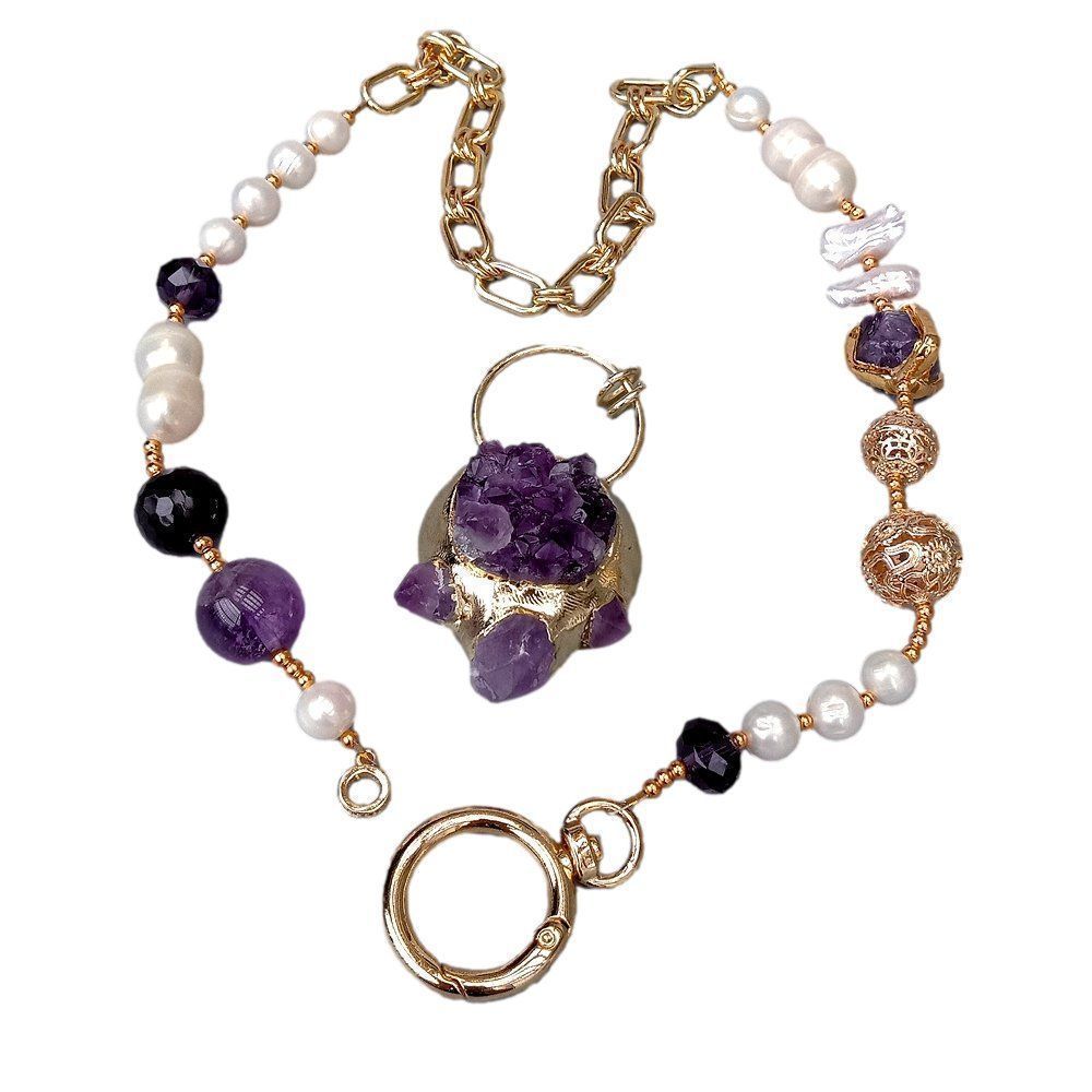 Ketten: Mina Druzy Amethyst Perlen Kette Echt Collier Perle Vrai – Neu (gemäss Beschreibung) aus Prilly von ilyria73 5