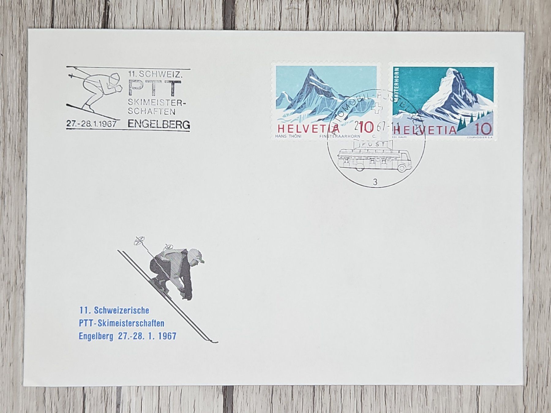 Tutti i francobolli: CL09 Enveloppe + Timbre Suisse 1967 – Usato da Cousset venduto da Patrick_Collections