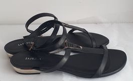Elegante La Perla Sandalen Schwarz, Leder,