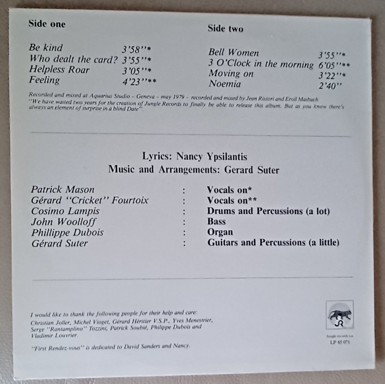 Dischi in vinile: SUTER BLIND DATE - First Rendez-vous 1981, CH Hardrock – Nuovo (secondo la descrizione) da Hägendorf venduto da Plattenhardt 1