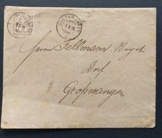 Brief 1895, frankiert Ziffernmarke Helvetia 2 Rp.