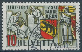 1941 - 750 Jahre Bern - Abart • Spinne - gestempelt
