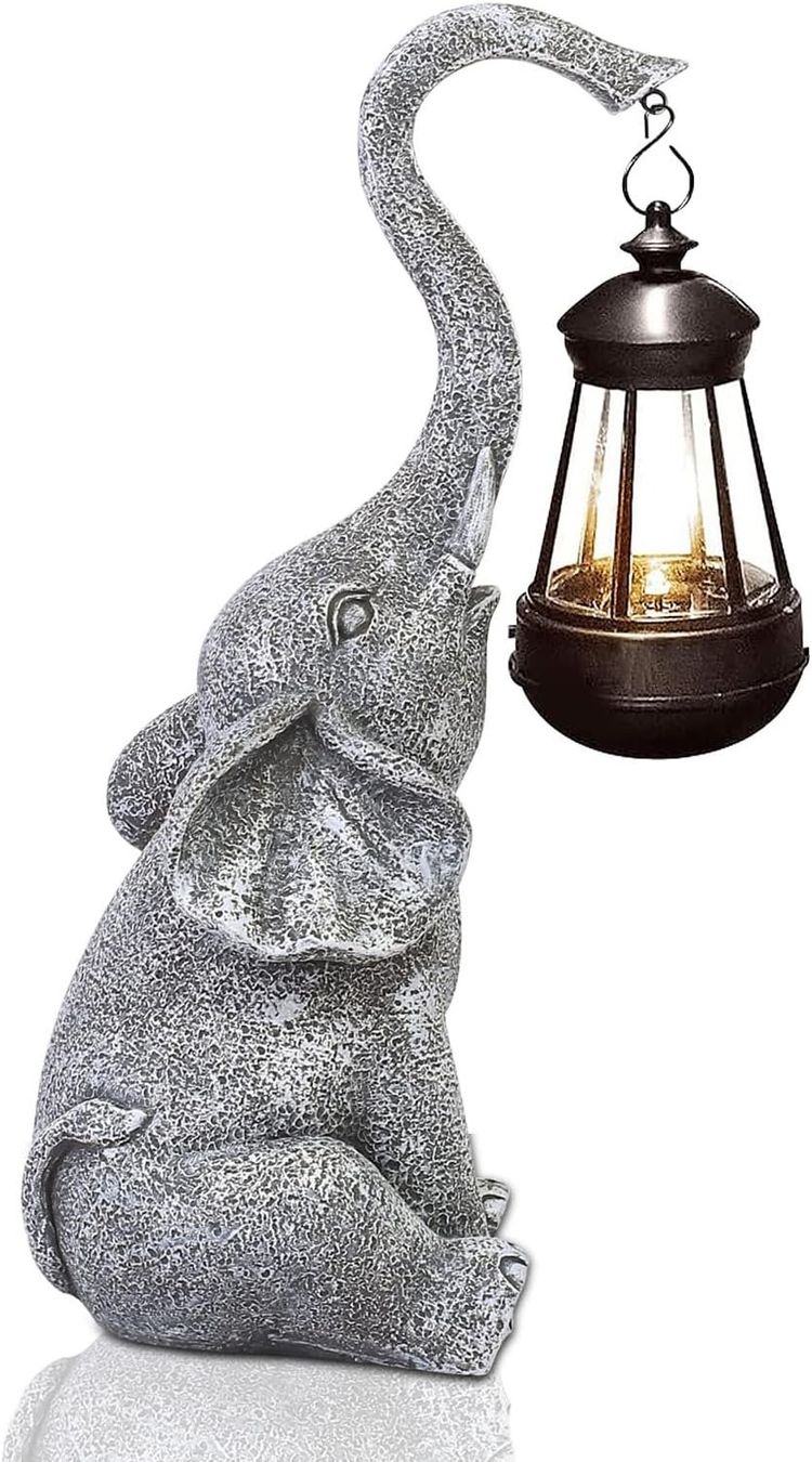 Lanterne: Elefanten Deko mit Solar Laterne Gartenfiguren – Nuovo e nell'imballaggio originale da Nuglar venduto da SaleRitter 1