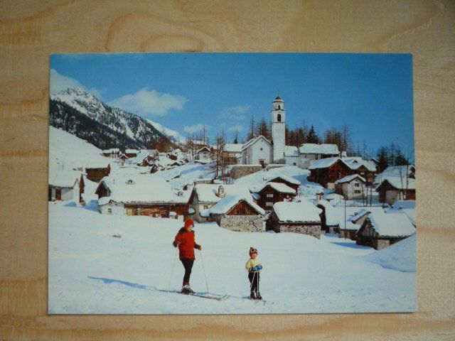 Cartoline postali: Bosco-Gurin im Winter, 9145 – Usato da Rieden SG venduto da Brockehuesli