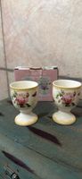 2 Eierbecher Redoute Rose mit Rosenmotiv neu in OVP