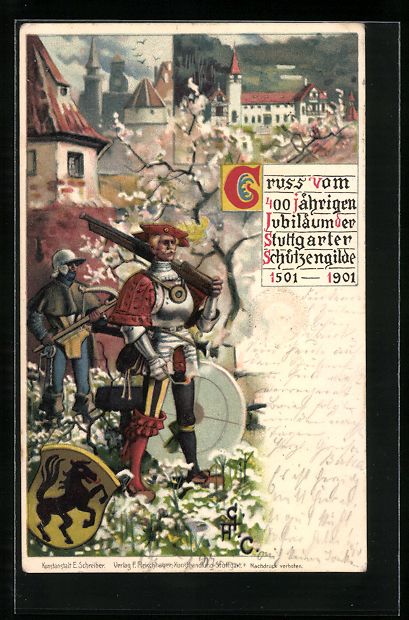 Ganzsachen: Litho Stuttgart, 400 jähriges Jubiläum – Gebraucht aus Berlin von bartko-reher