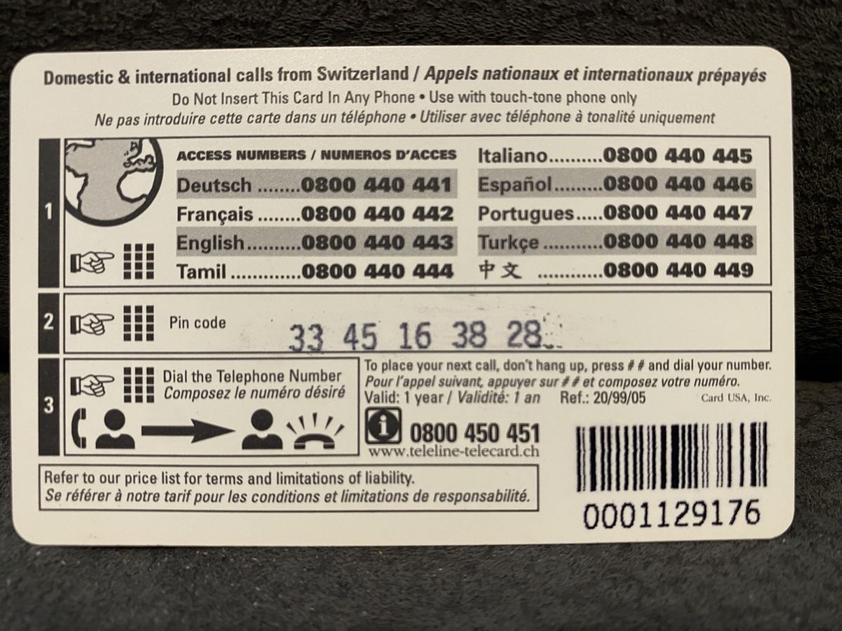 Telefon- & Taxkarten: Teleline – Gebraucht aus Lausanne von babacard10 1