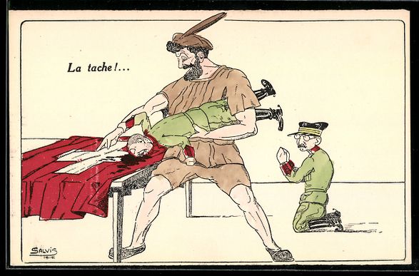 Cartoline postali: sign. Salvis: Schweiz, Mann benutzt das  – Usato da Berlin venduto da bartko-reher