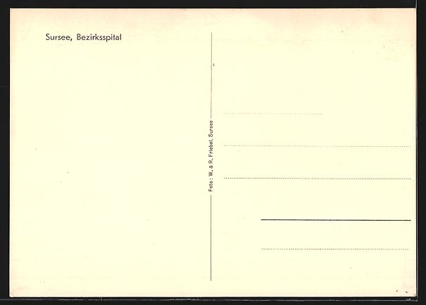 Cartoline postali: AK Sursee, Bezirkssital – Usato da Berlin venduto da bartko-reher 1