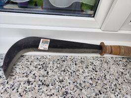 Alte Sichel mit Holzgriff für Gartenarbeit ☀️⚔️ neue 