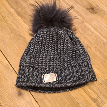 Warme Damen Wintermütze mit Fellbommel, Top Zustand! (52)