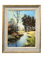 MARCEL NOTH Paysage à l'huile sur panneau Pavatex