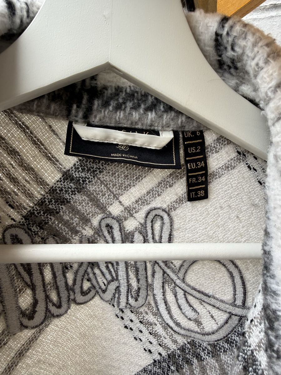 Siksilk Giacche: Hemdjacke kariert weiss grau – Usato da Münchenbuchsee venduto da na_sch3053 2