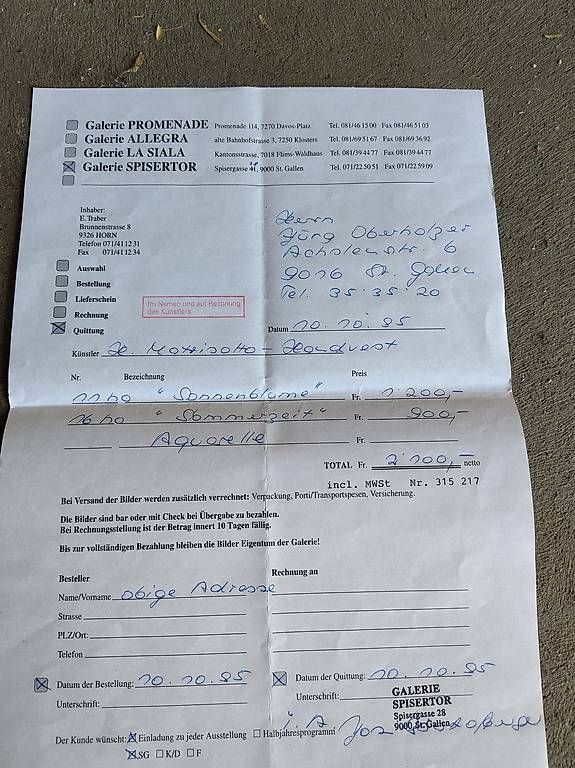 Gemälde: Bilder von Künstlerin – Gebraucht aus Teufenthal AG von jan_y8wv