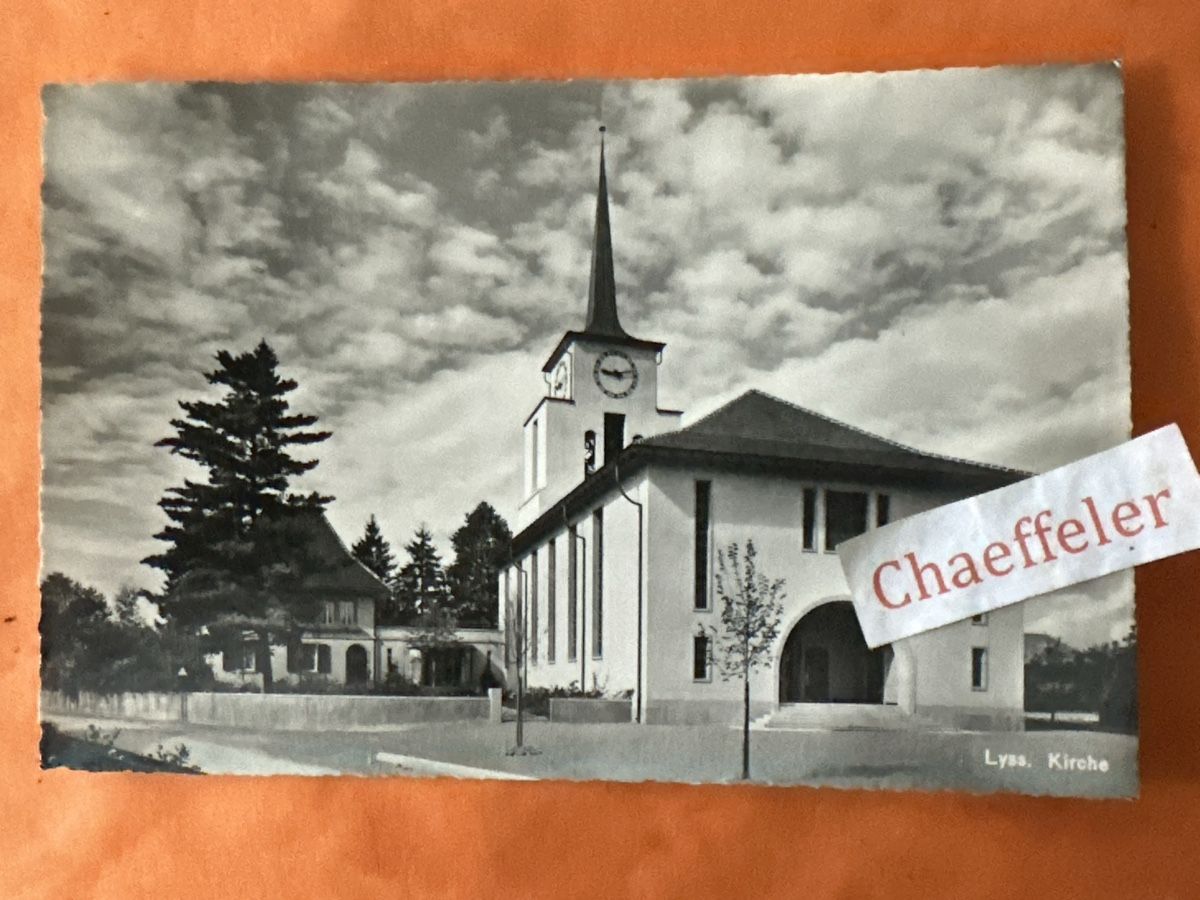 Cartes postales: Lyss, Kirche – D'occasion à Zürich par Chaeffeler