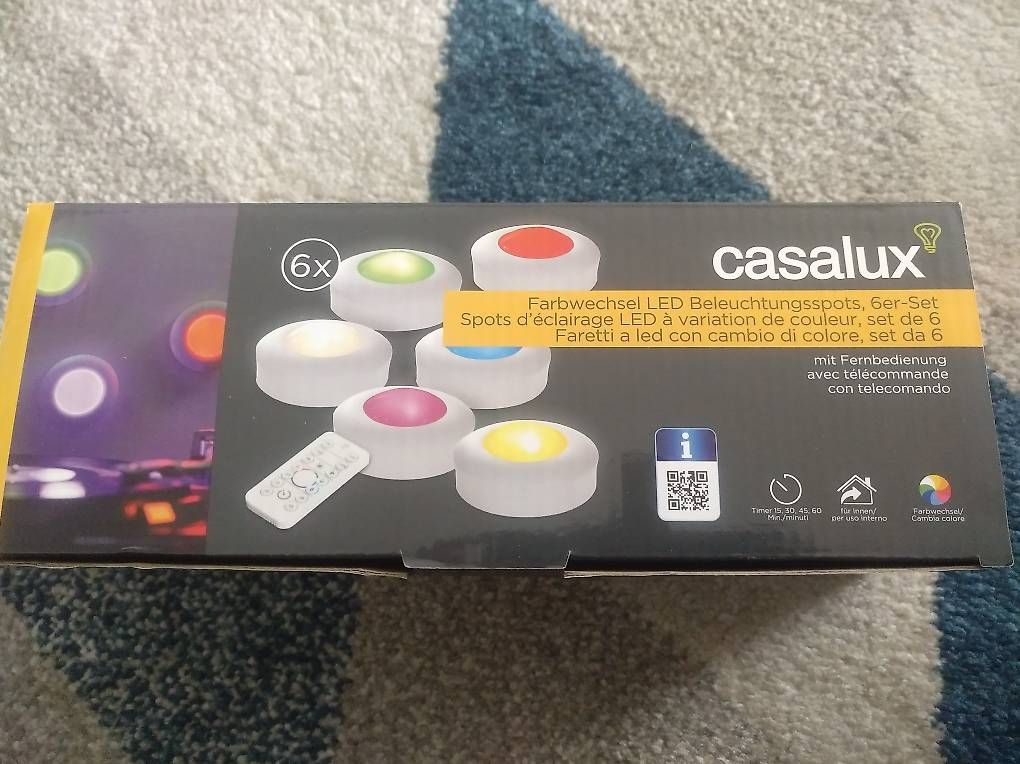 Lampade: Farbwechsel LED Beleuchtungsspots, 6er Set – Usato da Samedan venduto da t_p_8nvs