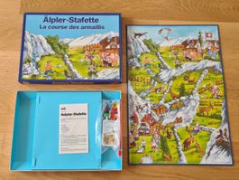 Vintage Schweiz Älpler Stafette Brettspiel/ Carlit 1989