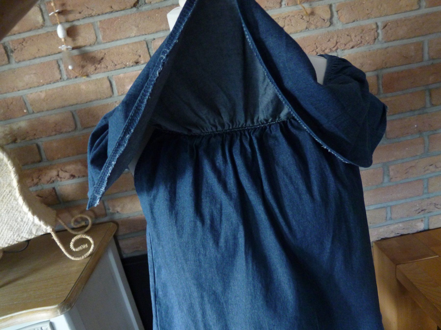 Camicette: blaue Jeans-Carmenbluse  Bluse Gr. M NUNA LIE – Usato da Dättlikon venduto da Mamakuga 1