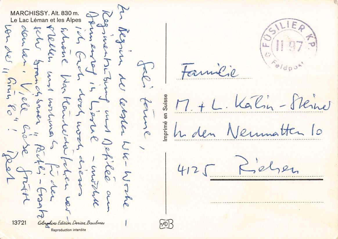 Cartoline postali: SOUVENIR de MARCHISSY VD – Usato da Winterthur venduto da SchatzchischtliWinti 1