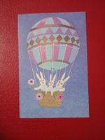 AK Kunst Faltkarte Lilo Fromm Motiv Luftballon Hasen (802)