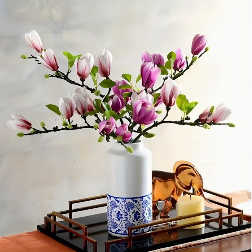 Alle Dekorationen: 4-teiliges Luxus-Magnolien-Set – Neu und originalverpackt aus Wagenhausen von Kahlen