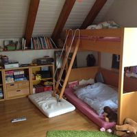 Lit, avec option mezzanine, bois massif (90 x 200 cm)