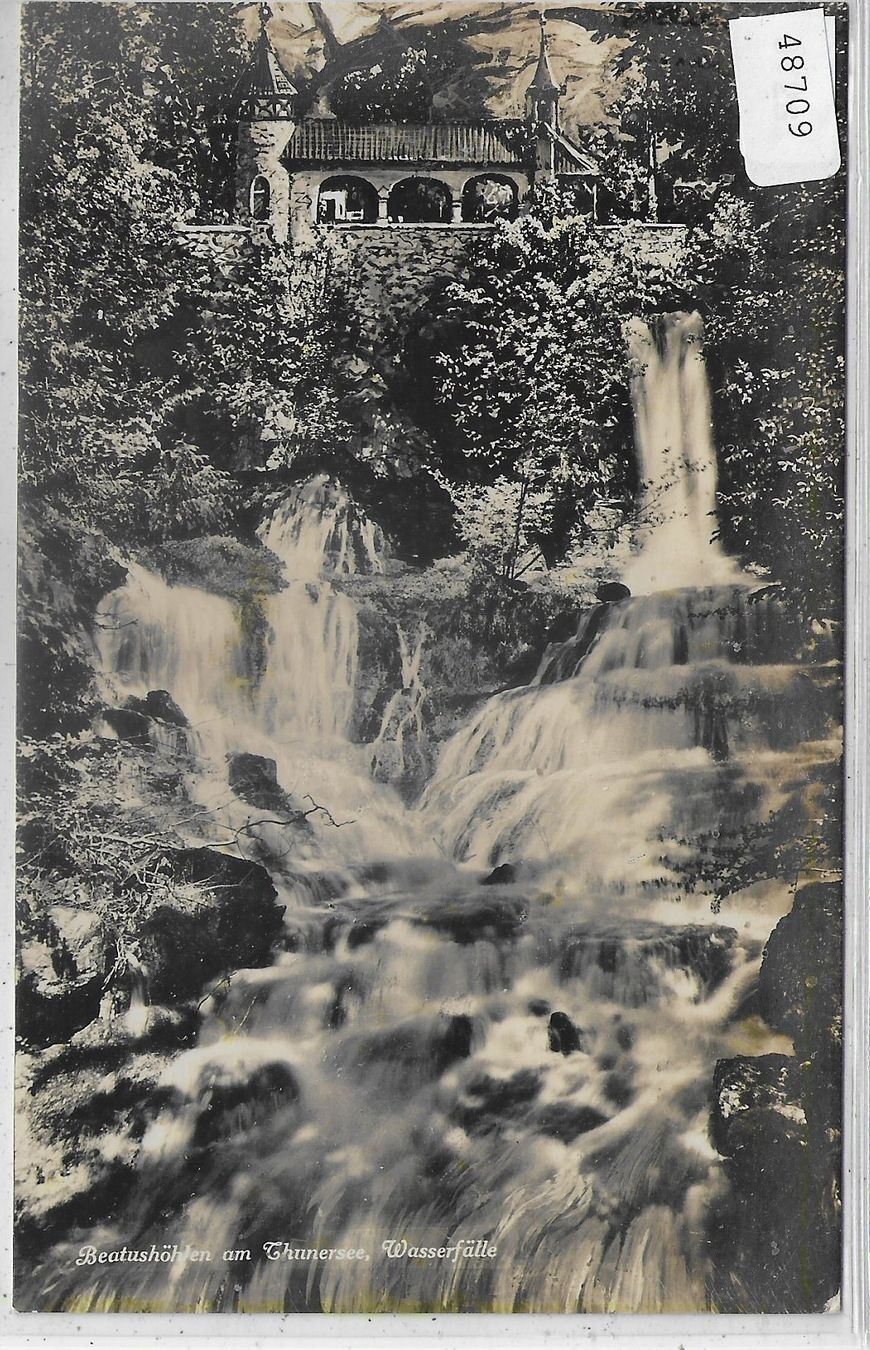Cartoline postali: Beatushöhlen am Thunersse - Wasserfälle – Usato da Ettingen venduto da Kartenplanet