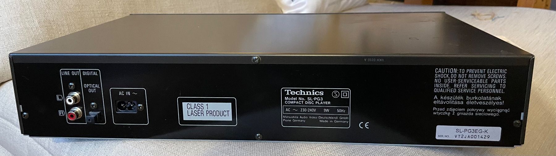 Technics Systèmes audio & multimédias: Technics SL-PG3 Compact Disc Player (Sofortkauf) – D'occasion à Zürich par mikl69 2