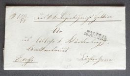1853: Amtlicher Brief HALLEIN–Bühlertann (?), Württemberg