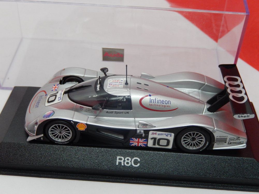 Miniature MINICHAMPS Audi R8C Le Mans 1999 – Échelle 1/43 – N°10 UK