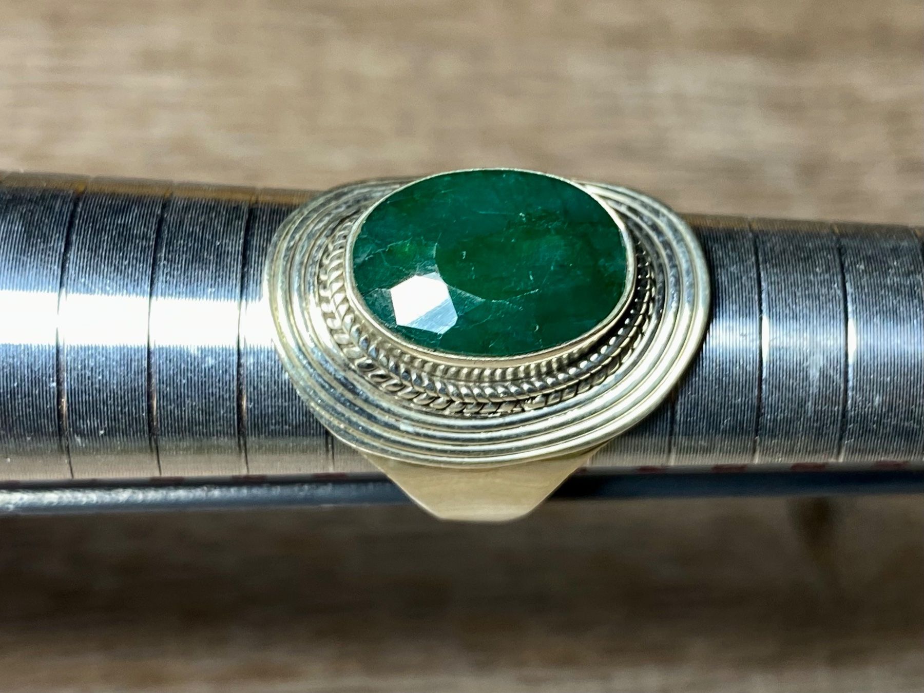 Anelli: orientalischer Silberring natürlicher Smaragd – Nuovo e nell'imballaggio originale da Laax venduto da Kiki_Kingdom3 9