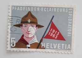 ZNr. 395 Pfadfinder, 1963, kleiner weisser Fleck