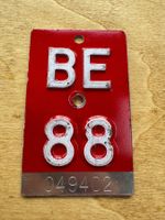 Geburtstag - Velonummer, Fahrradnummer, Veloschild BE 88