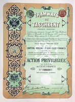 Tramways de Taschkent SA, Bruxelles - 1911