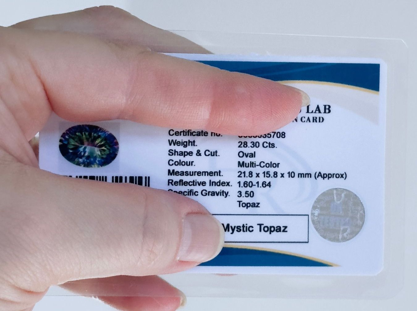 Pietre preziose: 28.30 Ct Multi-Color Rainbow Certified – Nuovo e nell'imballaggio originale da Genève venduto da AWWA 7