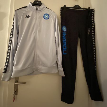 Kappa Napoli Trainingsanzug Grösse L Weiss Schwarz