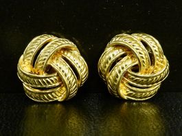 Vintage Ohrclips Clips Ohrschmuck Gold 70er 80er 90er