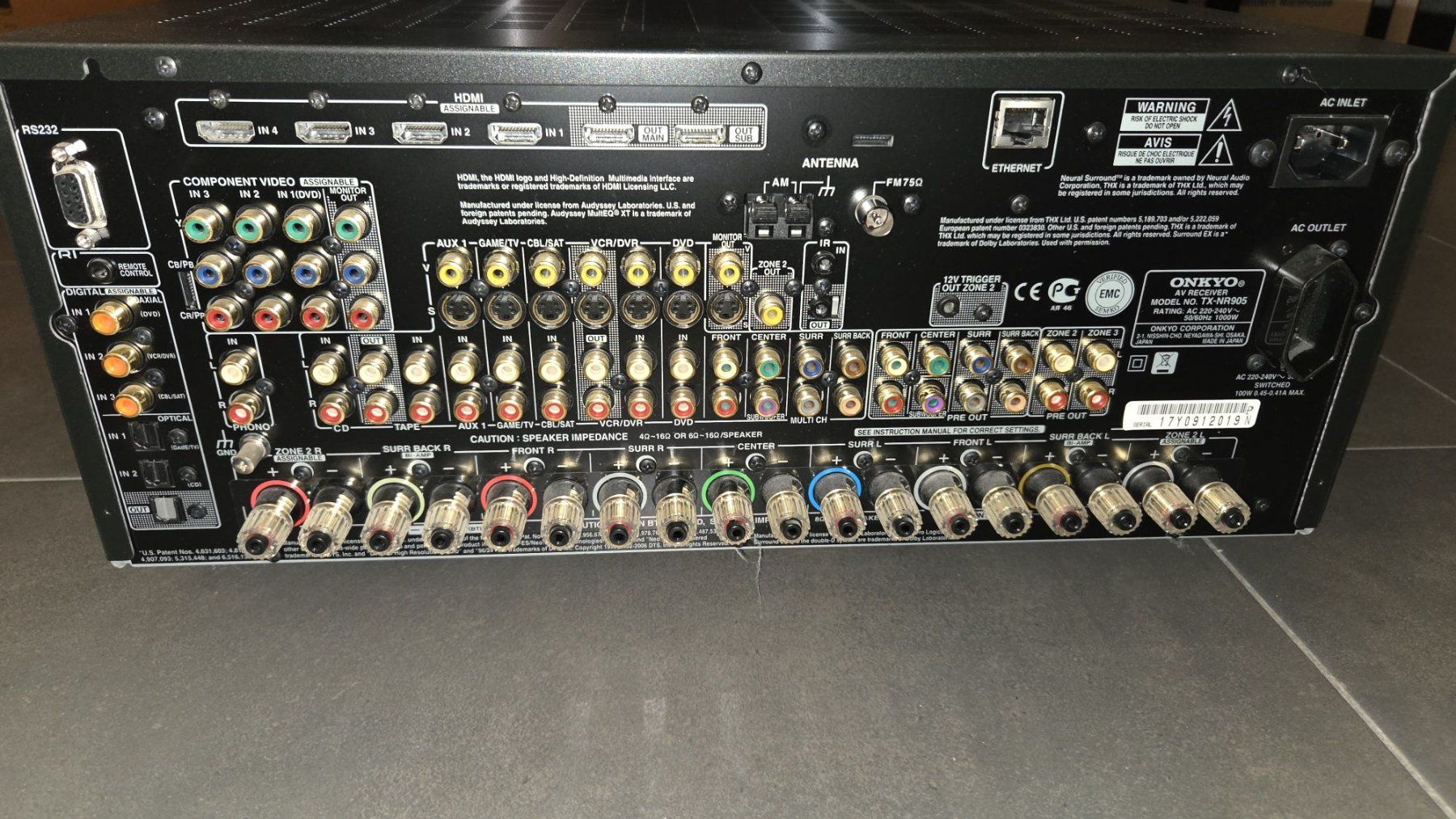 Onkyo Receiver: AV Receiver Onkyo TX-NR905 – Gebraucht aus Niederglatt ZH von Skinyo 2
